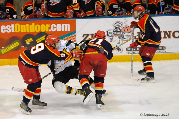 Iowa - Iowa State Hockey Action